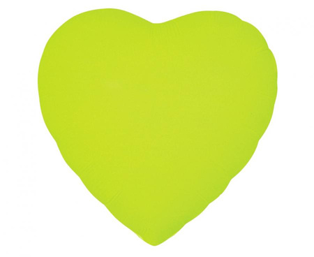 Balon foliowy Serce, fluor żółty, 18"