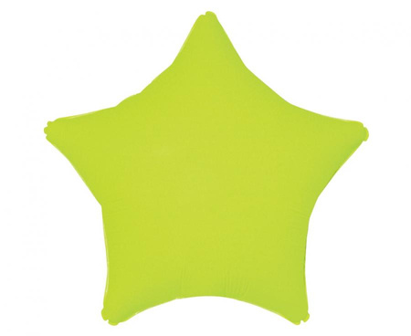 Balon foliowy Gwiazda, fluor żółty, 19"