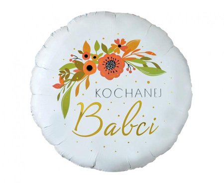 Balon foliowy Kochanej Babci, 18"