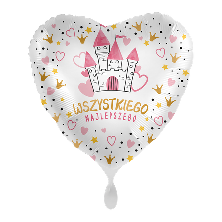 Balon foliowy 18" Magical Princess Birthday - Wszystkiego Najlepszego