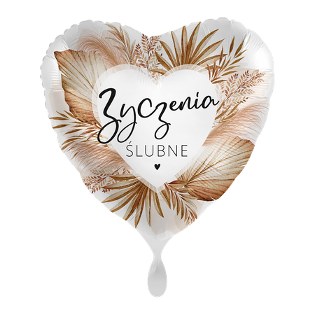 Balon foliowy 18" Życzenia Ślubne - Boho Dream Just Married