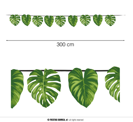 Girlanda Tropikalne liście, 3m