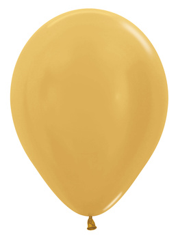 Balony Metallic Gold 18", 50 szt