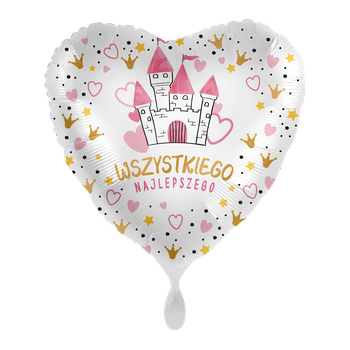 Balon foliowy 18" Magical Princess Birthday - Wszystkiego Najlepszego