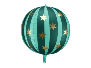 Balon foliowy Piłka w gwiazdki, 75 cm, zielony