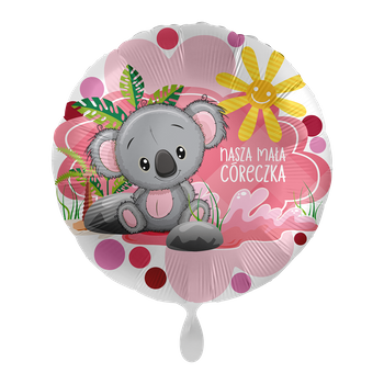 Balon foliowy 18" Nasza Mała Córeczka - Koala Girl