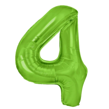 Balon foliowy cyfra 4 zielony 100cm