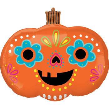 Balon foliowy Day of the Dead Pumpkin  60 cm x 58 cm