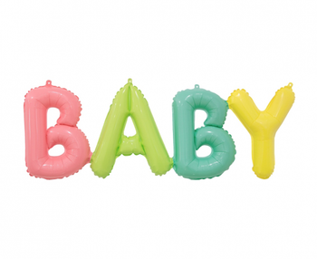 Balon foliowy napis BABY, 85x29 cm