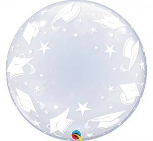   Balon Bubble Deco "Czapki Absolwenta" 24''