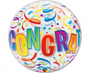 Balon Bubble "Congratulations" 22''