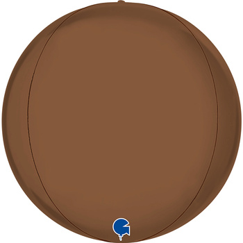 Balon Grabo Globe 15'' Satin Chocolate 4D , Pakowany 