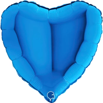 Balon Grabo Serce Niebieskie 18'' - 46 cm