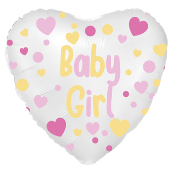 Balon foliowy Baby Girl Heart, 18"