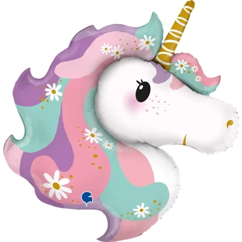 Balon foliowy Hippie Unicorn Pastelowy 32" - 81 cm!