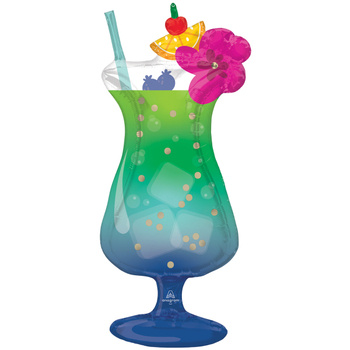 Balon foliowy Tropical Blue Hawaiian Drink 40 cm x 93 c