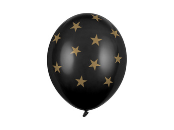 Balony 30cm, Gwiazdki, Pastel Black