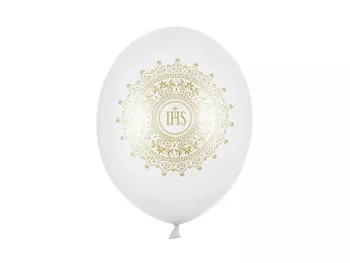 Balony 30cm, IHS, Metallic Pure White