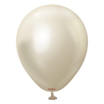 Balony Kalisan Mirror White Gold, 18", 1 szt