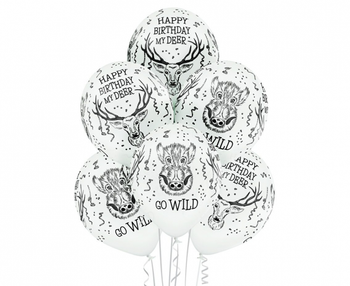 Balony Wild Birthday, 6 szt.