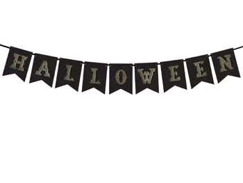 Baner Halloween, czarny, 20x175cm