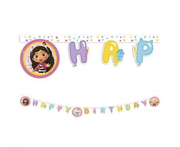 Banner Gabby's Dollhouse - Happy Birthday