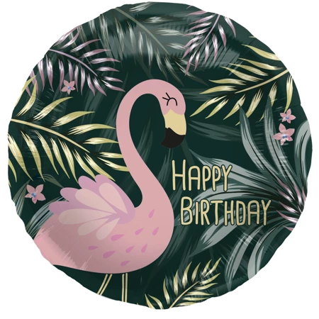 Balon 18'' Tropical Flamingo Birthday