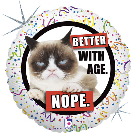 Balon Grabo 18'' Grumpy Cat W/age