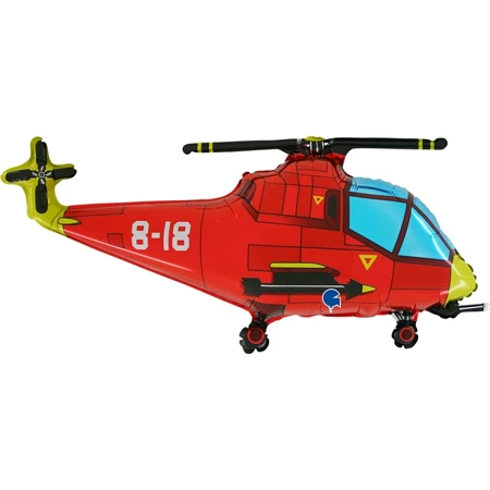 Balon Grabo Helikopter Czerwony 37" - 94 cm 