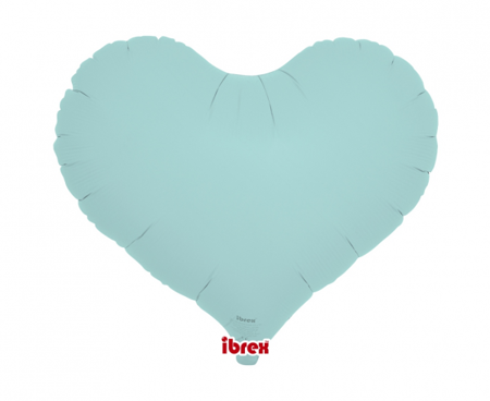 Balon Ibrex serce Jelly 14", Pastelowy niebieski 