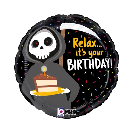 Balon foliowy Grim Reaper Birthday 18" - 46 cm 