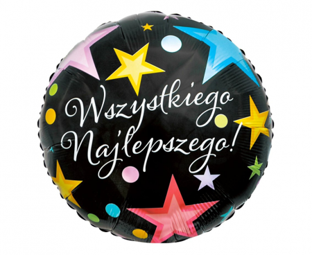 Balon foliowy Wszystkiego Najlepszego, 18"