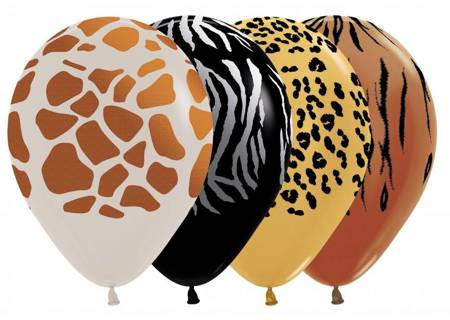 Balony 12: Sempertex Animal Print - Metallic Ink