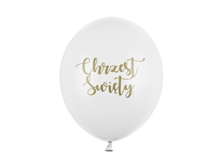 Balony 30 cm, Chrzest Święty, Pastel Pure White