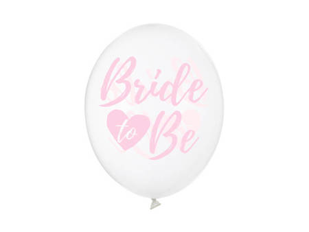 Balony 30cm, Bride to be, Crystal Clear