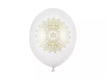 Balony 30cm, IHS, Metallic Pure White