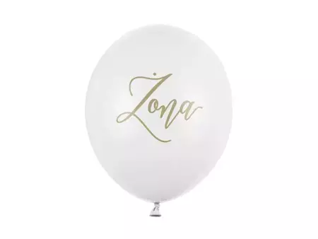 Balony 30cm, Żona, Pastel Pure White