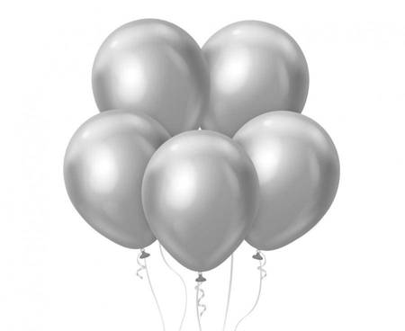 Balony Beauty&Charm, platynowe srebrne 18"/ 5 szt.