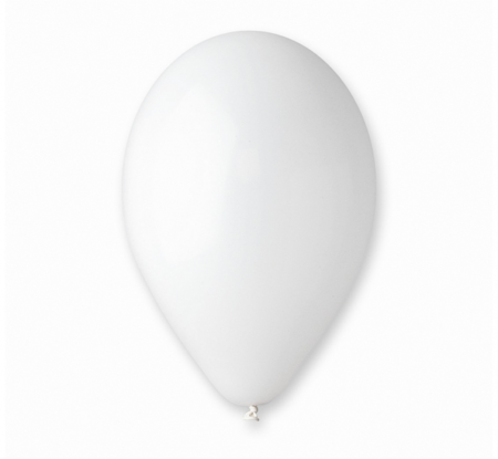 Balony G90 pastel 10" - białe 01/ 100 szt.