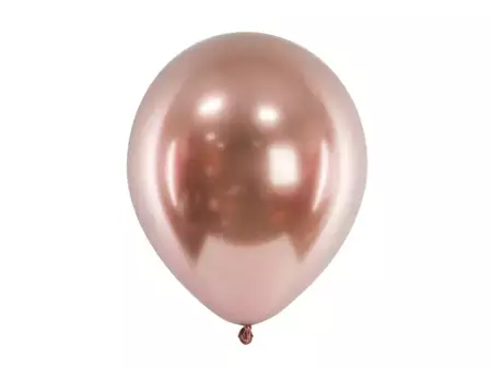 Balony Glossy 30cm, różowe złoto