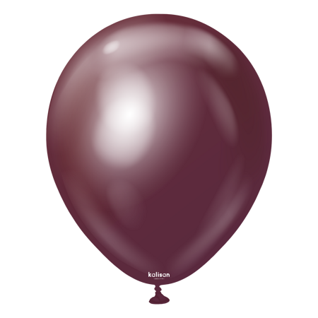 Balony Kalisan Mirror Burgundy, 5", 100 szt