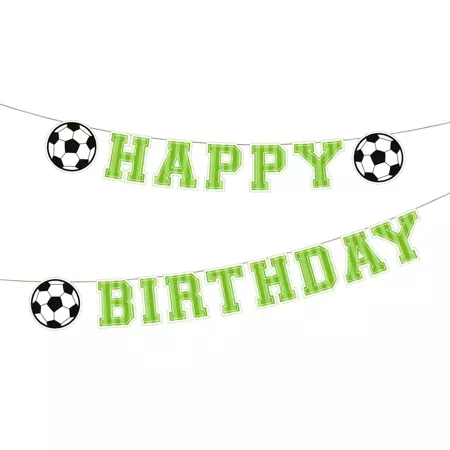 Baner Happy Birthday Football 250x16,4cm