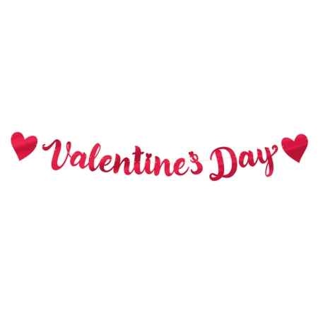 Baner Valentines Day czerwony 140cm