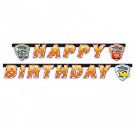 Banner "Cars 3 - Happy Birthday"