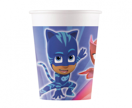 Kubeczki papierowe Pj Masks, 200 ml, 8 szt. Plastic Free