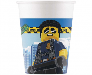 Kubeczki papierowe (WM) Lego City, 200ml, 8 szt. (SUP label)