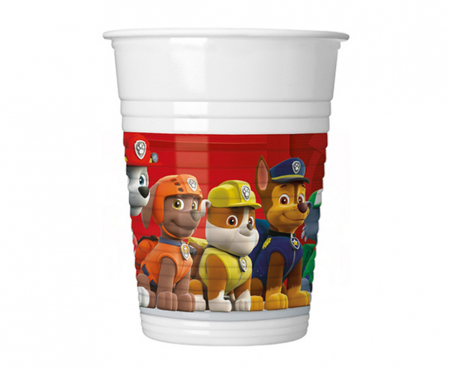 Kubeczki plastikowe, Paw Patrol - Ready for Action, 200ml, 8 szt. 