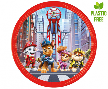 Talerzyki papierowePaw Patrol: The Movie (Nickelodeon), 23 cm, 8 szt. (plastic-free)